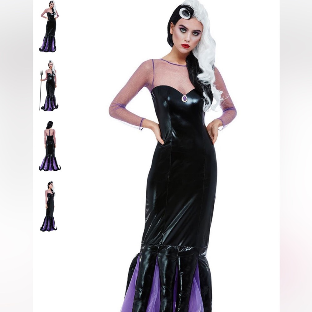 Smiffy’s EVIL SEA WITCH COSTUME -  Twist on Ursula. Size Small - New